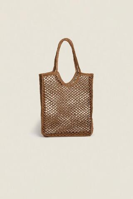 ZARA HOME ПЛЯЖНАЯ СУМКА, КОРИЧНЕВЫЙ