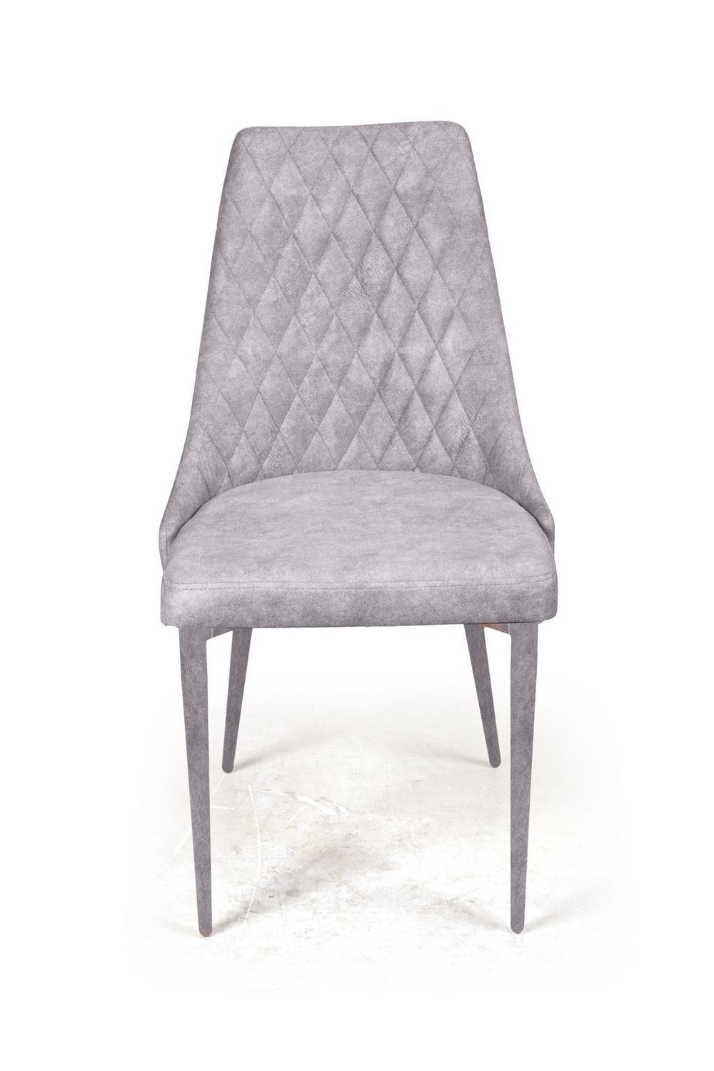 Стул CONNOR LUXE, бархат светло-серый 26/конус