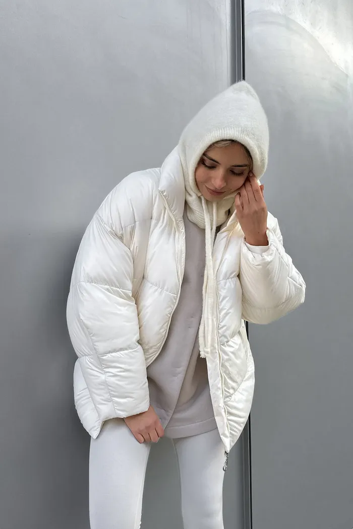 Пуховик средней длины 2.0 цвета зефир