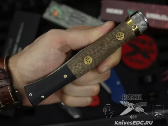 Складной нож Reptilian Кабальеро-02 сталь D2, рукоять G10 + микарта