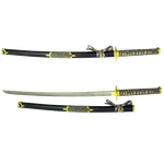 Катана меч самурая золотисто-синяя