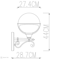 Уличный настенный светильник Arte Lamp A1491AL-1BK
