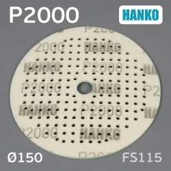 Круг шлифовальный на поролоне Hanko (Р2000; 181отв; 150мм) FS115 зеленый Film Sponge MultiAir липучк