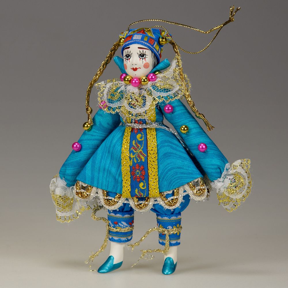 Ёлочная игрушка Девочка-клоунесса