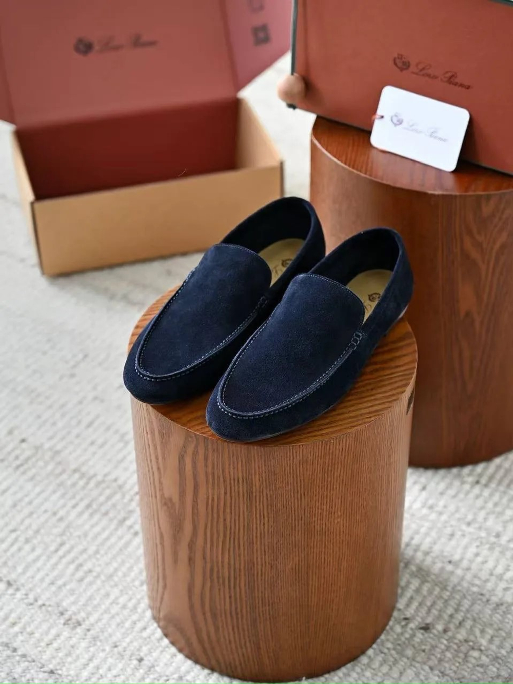 лоферы Loro Piana Anton Walk темно синие