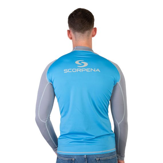 Гидрофутболка-рашгард Scorpena REEF синий/серый