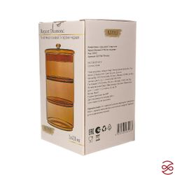 Конфетница с крышкой 3-х ярусная Repast Diamond 3*400 мл медовая