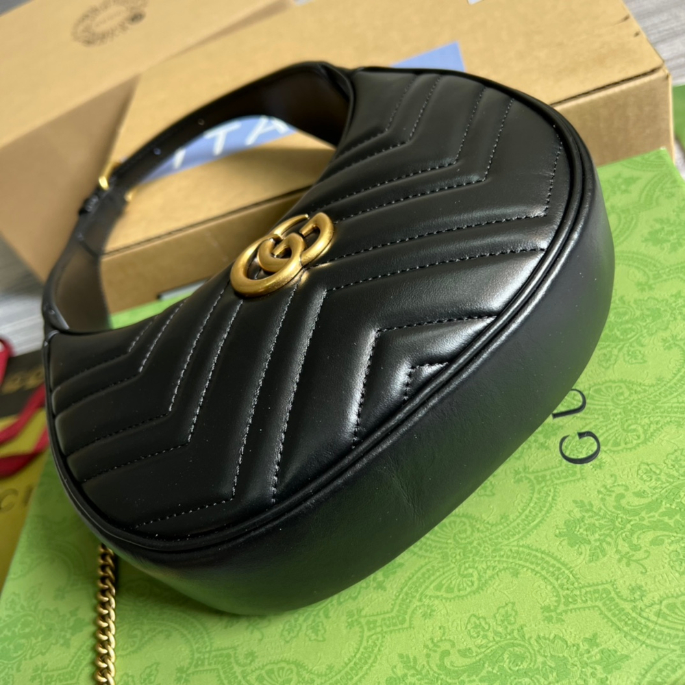 Gucci GG Marmont Half-Moon-Shaped Bag
