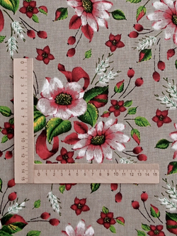 Ткань бязь плательная, рис. "Ромашки", ширина 150 см, арт. 214