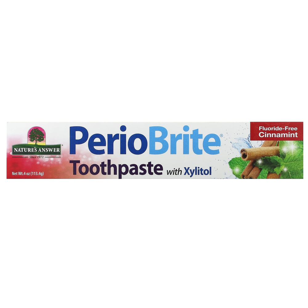Nature's Answer, PerioBrite, зубная паста с ксилитолом, корица и мята, 113,4 г (4 унции)