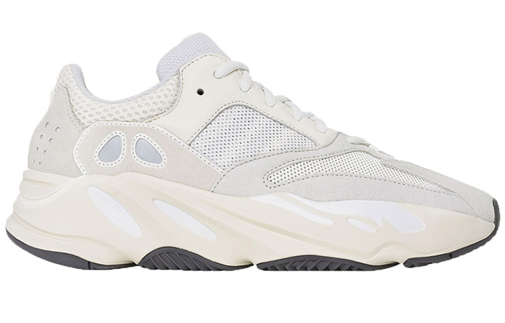 Adidas originals Yeezy boost 700 gray and white "Analog" shock absorption, non-slip and wear-resistant mid-top daddy shoes for men and women the same gray and white 2019 edition