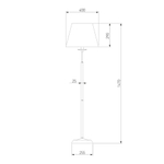 Напольный светильник с абажуром черный 01008/1 черный