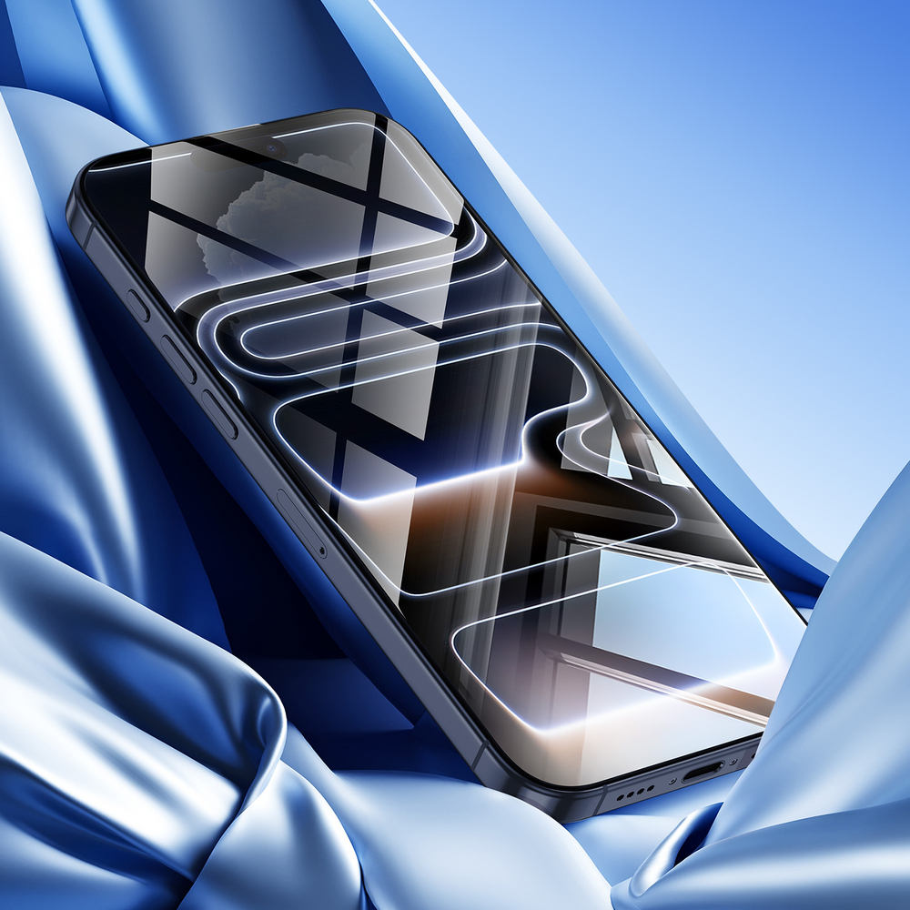 Защитное стекло для iPhone 17 Pro, серия Roga Series от Dux Ducis (комплект с ванночкой для автоматического выравнивания и установки)