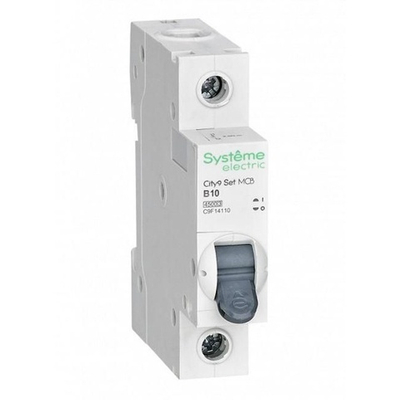 Автоматический выключатель City9 Set 10А В 1П 4,5кА Systeme Electric (автомат электрический) C9F14110