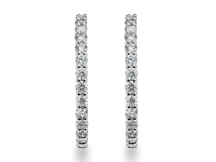 Серьги "Конго" с бриллиантовой дорожкой