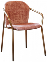 Кресло с обивкой Scab Design Finn, винтажная бронза, розовый