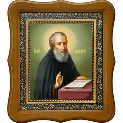 Нектарий Печерский преподобный. Икона на холсте.