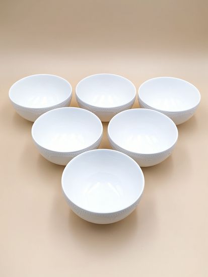 Тарелка суповая/салатник 14х7 см. набор 6 шт. "White Ornaments"