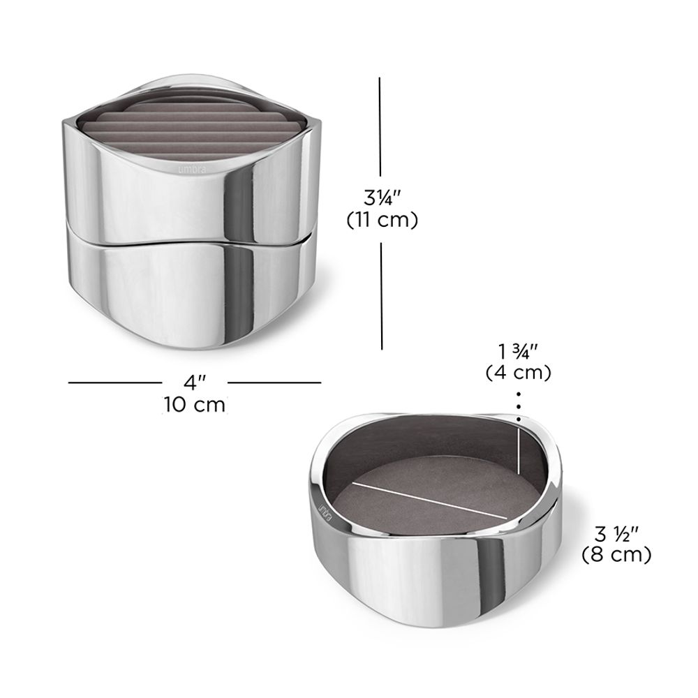 Органайзер для украшений Wavy, хром