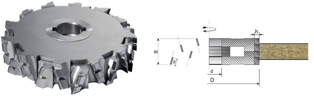 PCD фреза D.150x28 30+2DKN Z=4 (12+12) H6