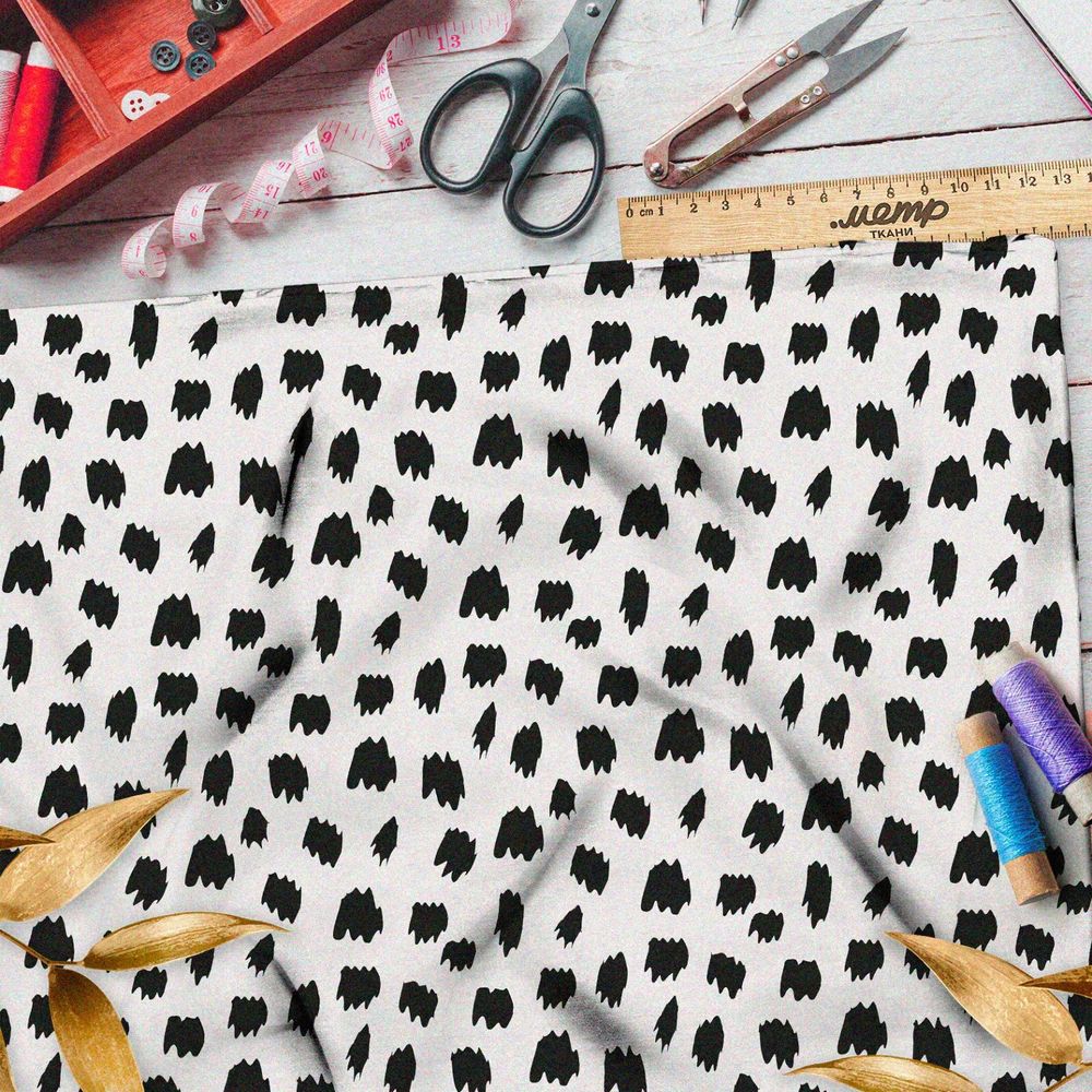 Ткань бифлекс бежевый гепардовый узор