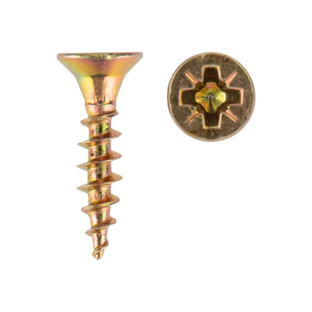 САМОРЕЗ УНИВЕРС.KRANZ 3Х16, ЖЕЛТ.ЦИНК, КОРОБ (500 ШТ./УП.)