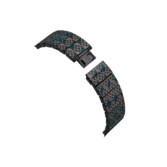 Хромированный ремешок Pitaka Dreamland для Apple Watch (лестница / мозаика)