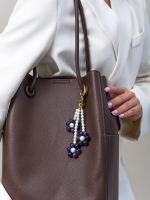 Брелок Flowers с аметистом Gold