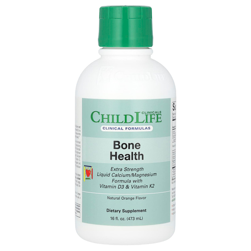 ChildLife Clinicals, жидкая добавка с кальцием, магнием, витаминами D3 и K2, с натуральным апельсиновым вкусом, 473 мл (16 жидк. унций)