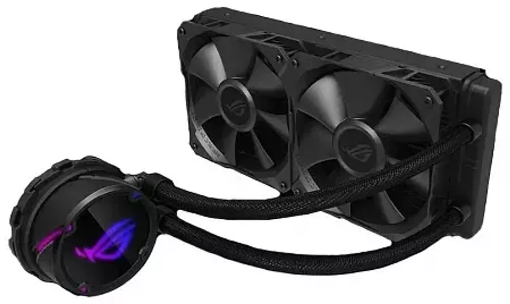 Водяное охлаждение CPU Asus ROG STRIX LC II 240 ARGB 120mm Liquid CPU Cooler, 2 x 12cm PWM Fan, ARGB