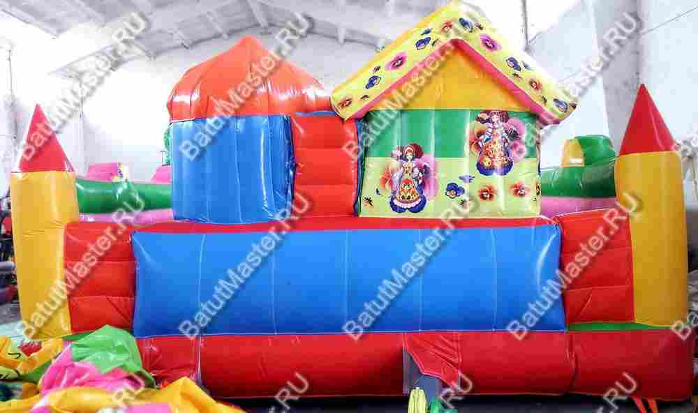 Коммерческий надувной батут "Маша, Миша и компания" 9,5*5*2,8 м