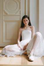 Платье миди из сетки с пайетками