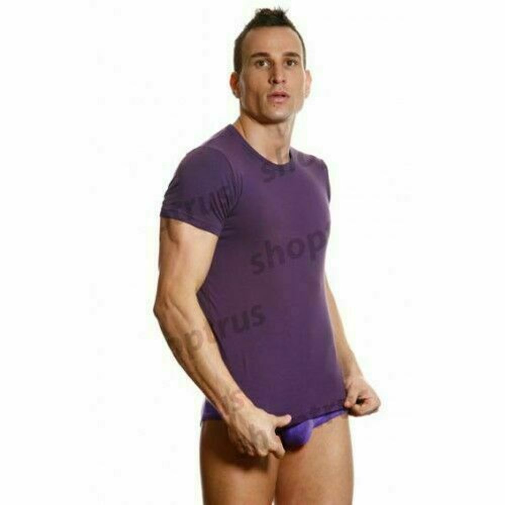 Мужская футболка фиолетовая с круглым воротом Calvin Klein