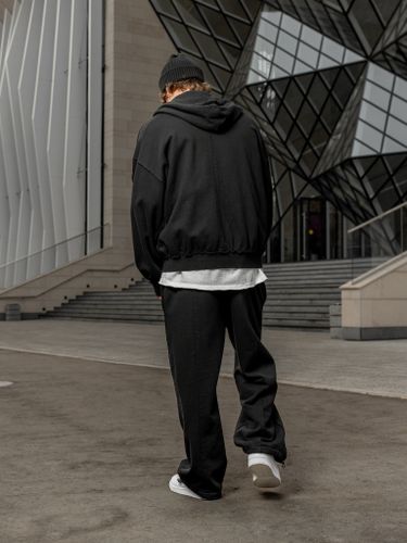 Черная хлопковая худи Votus на молнии