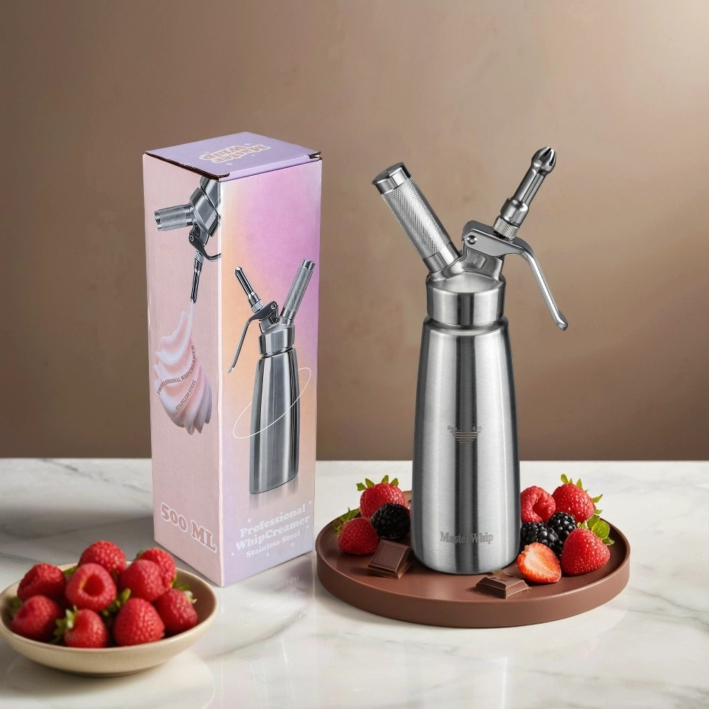 Сифон (кремер) для сливок MasterWhip 0,5л. нержавеющая сталь.