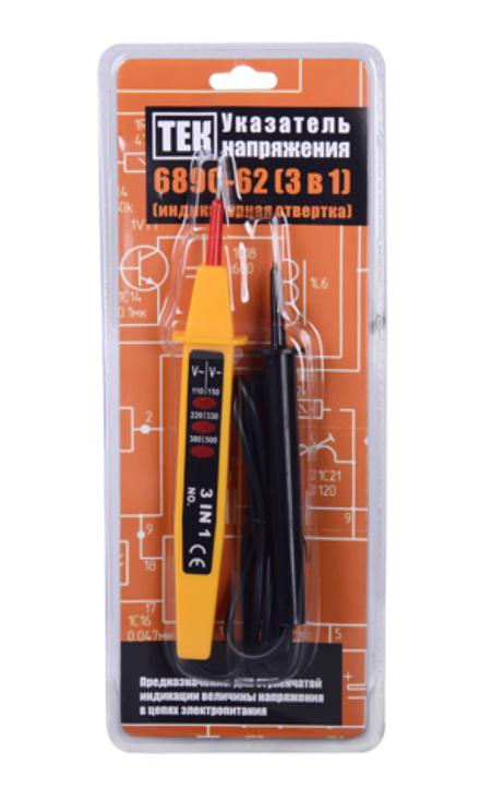 Тестер напряжения 6890-62 (3 в 1)