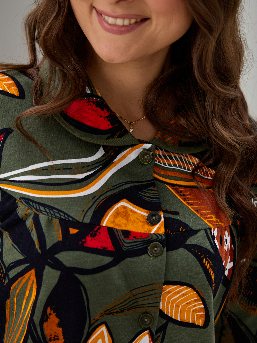 Халат Х-138/хаки-осеннийлист