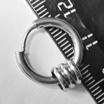 Серьга кольцо диаметр 12 мм "Спираль" для пирсинга ушей. Медицинская сталь. Цена за штуку!