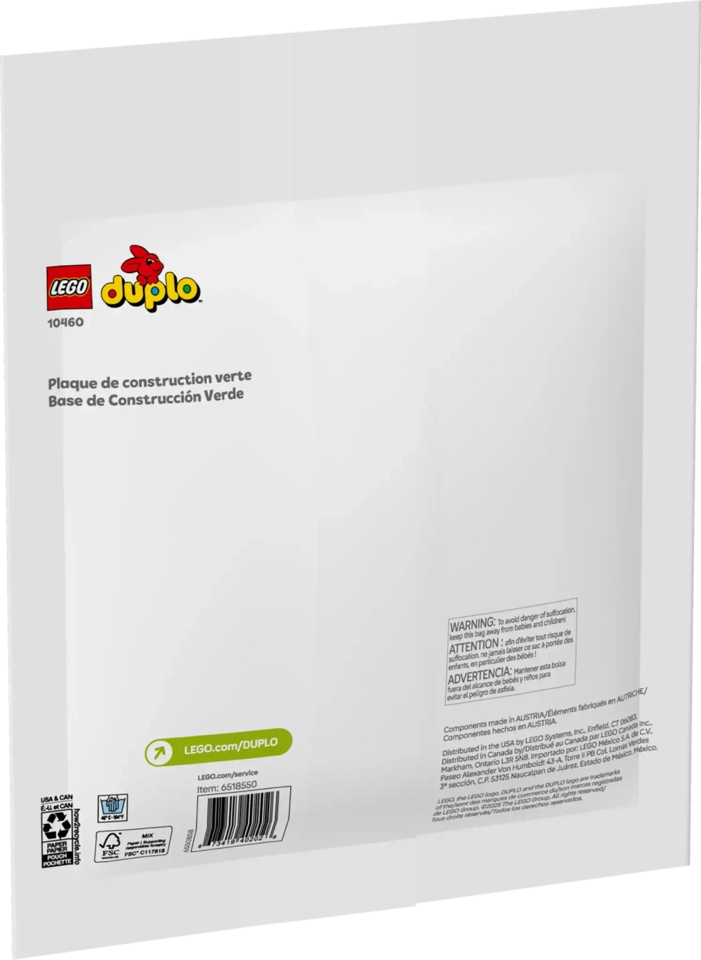 Конструктор LEGO Duplo 10460 Зеленый плита