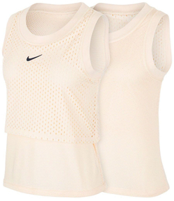 Женский топ теннисный Nike Court Dri-Fit Tank Top - guava ice/guava ice/black