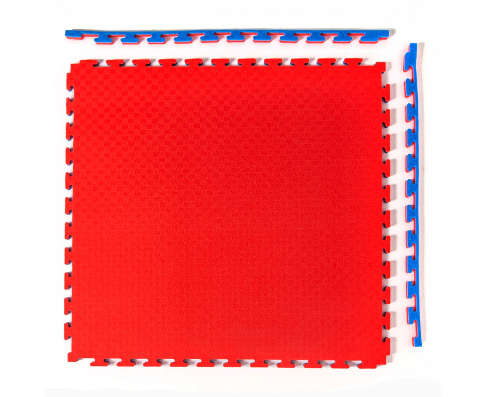 Будо-мат, 100 x 100 см, 40 мм, цвет сине-красный