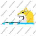 Надувная прямая водная горка с бассейном «Бельчонок», 8*4*4,5 м