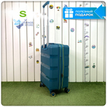 Маленький чемодан Mironpan 95, Бирюзовый, S с расширителем