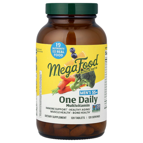 MegaFood, мультивитамины для мужчин старше 55 лет, 1 таблетка в день, 120 таблеток