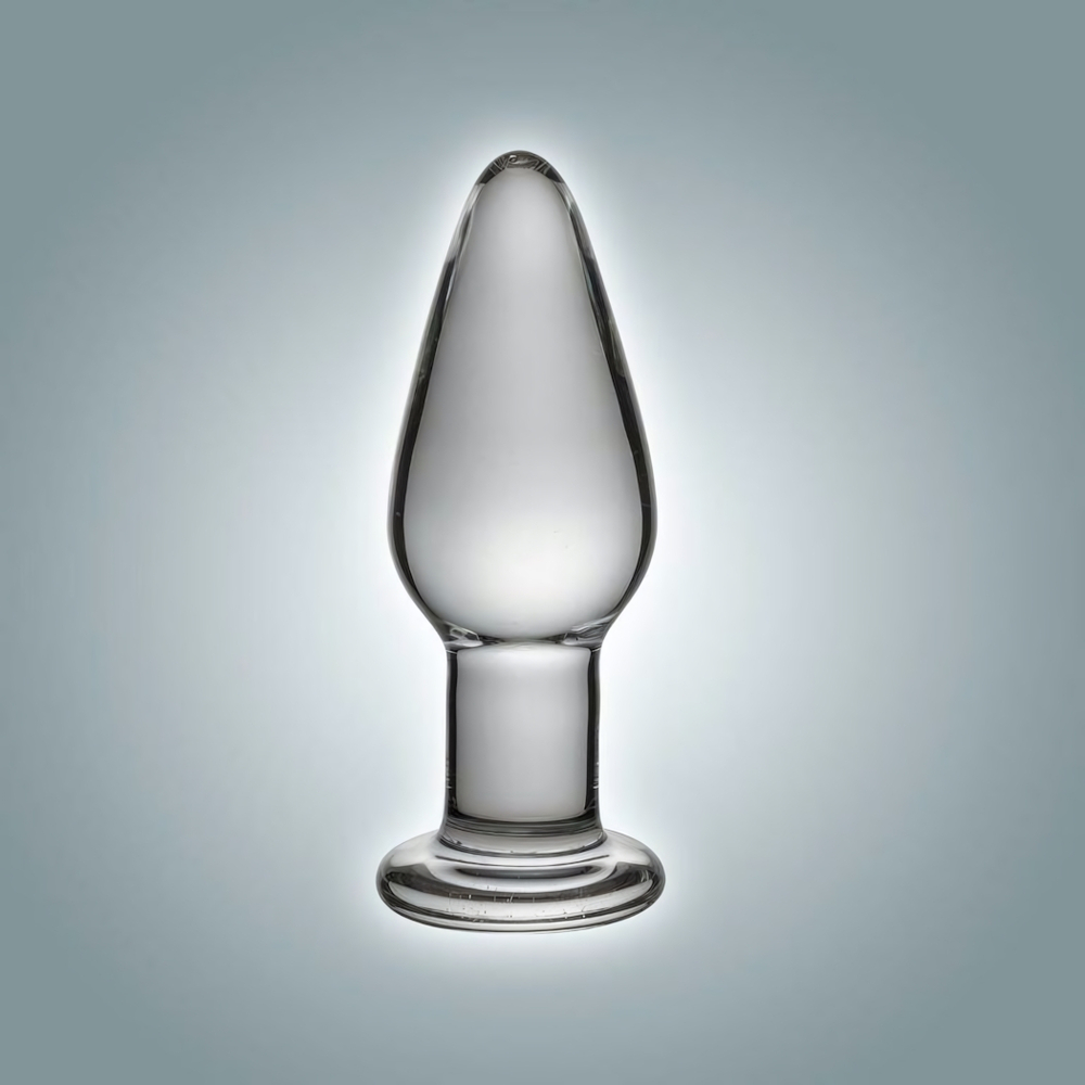 Коническая анальная втулка из стекла - 11 см. (Цвет: прозрачный)