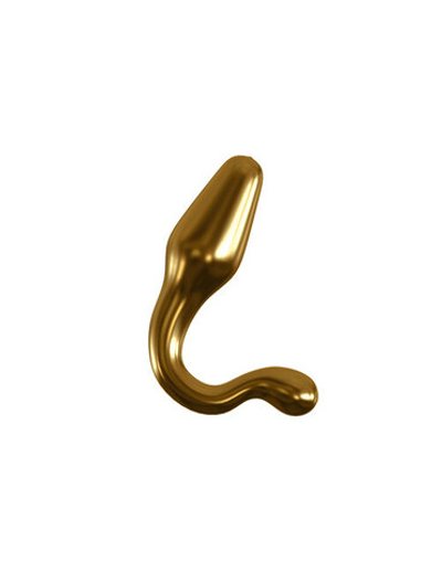 Золотой анальный стимулятор Hand Blown Glass Massager (Цвет: золотой)