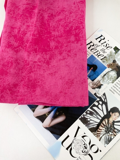 ФУКСИЯ - Кулирка 100% хлопок ВИНТАЖ ВЕЛЮР-ЭФФЕКТ пенье (КРВ547 Маша)