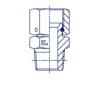Штуцер FNC JIC 3/4 - BSPT 1/2