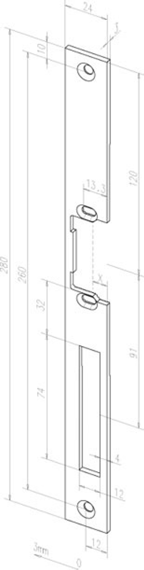 Плоская запорная планка effeff 355