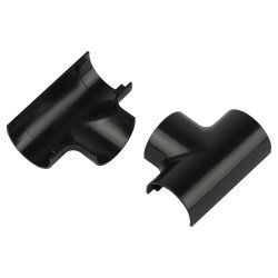 Т-образный угол ЭРА T-KK-20-12-GR для полукруглого кабель-канала графит 20х12мм 2шт/комплект